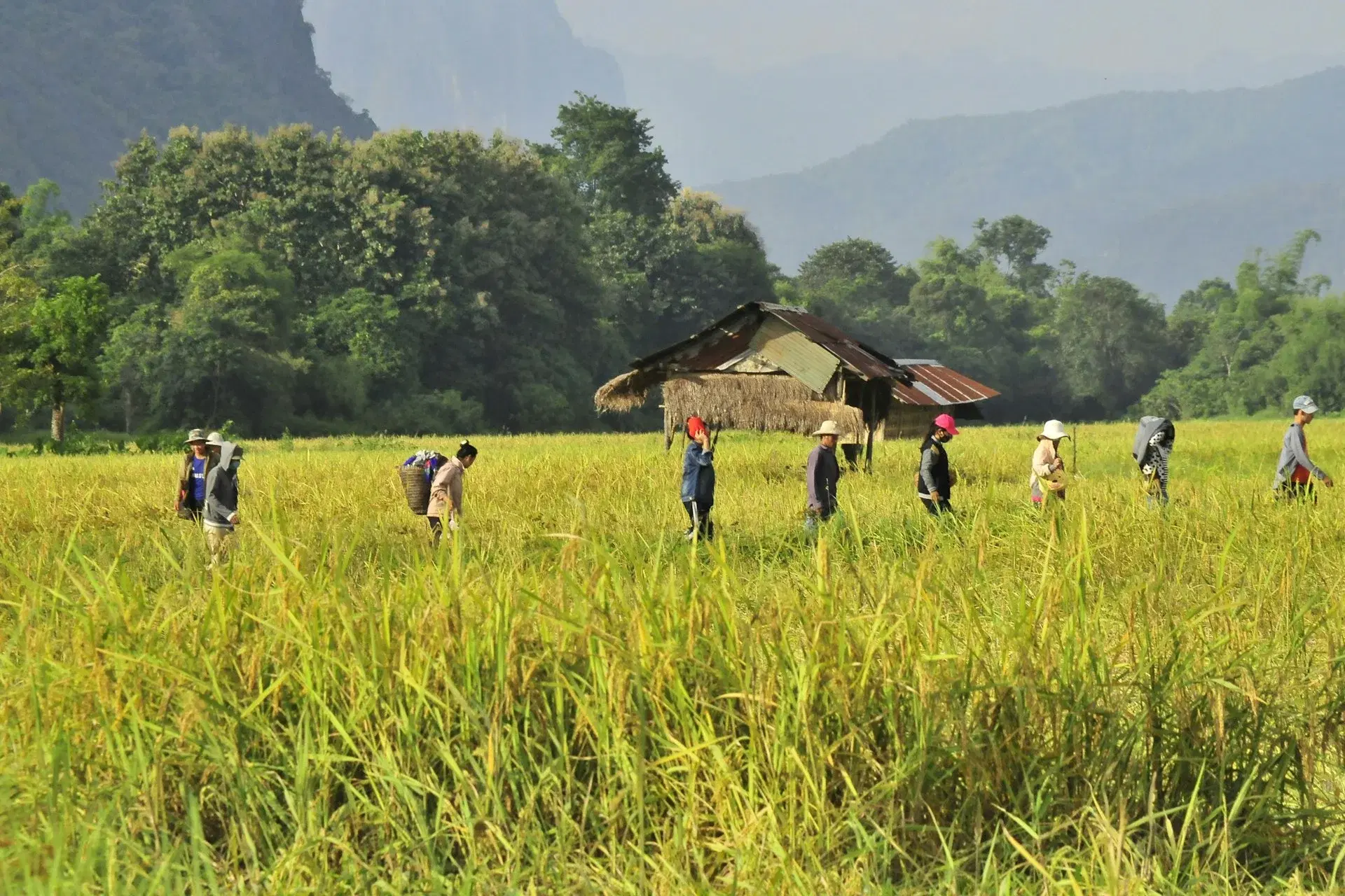 Scenic view of Laos