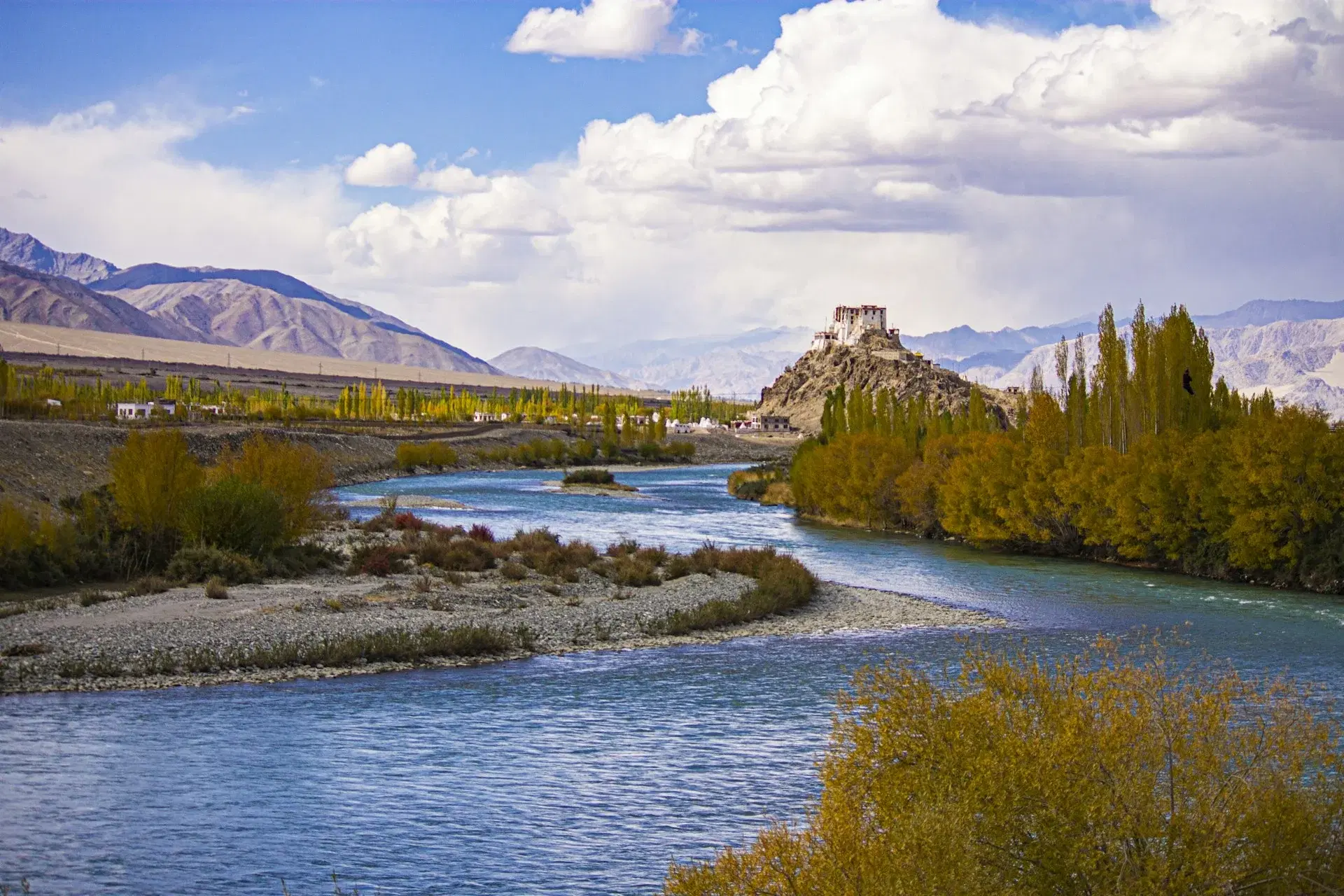 Scenic view of Leh Ladakh